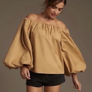 Mare Mare + Anthropologie Off The Shoulder Puff Sleeve Blouse